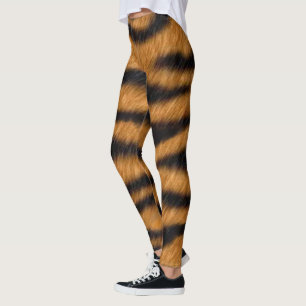 Leggings de peau de tigre Faux