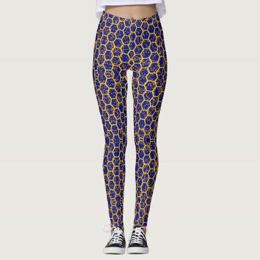 Leggings de peigne bleu (Devant)