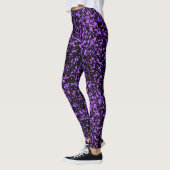 Leggings de peinture violet - Amusants (Gauche)