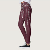 Leggings de perles de marron et d'argent (Gauche)