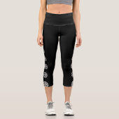 Leggings de Pickleball Gris Crop noir Capri (Recto)