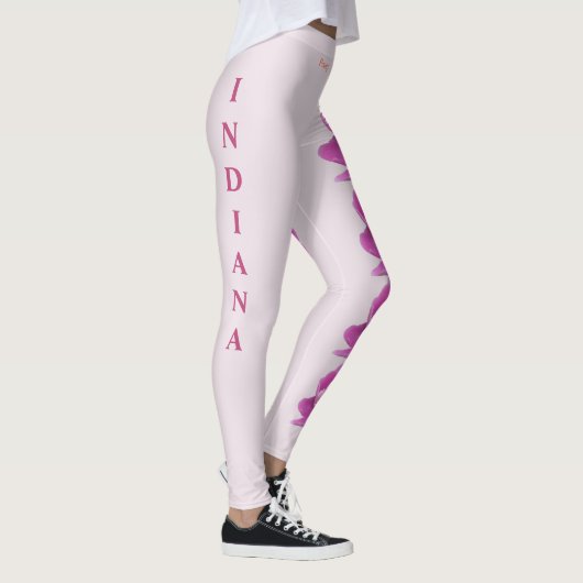 Leggings de pivoine rose de l'Indiana (Droite)