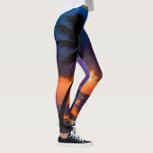 Leggings de plage au coucher orageux pour femmes | (Droite)