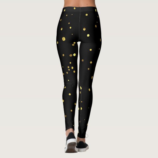 Leggings de points noirs et d'or (Dos)