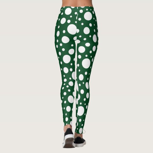 Leggings de points verts (Dos)