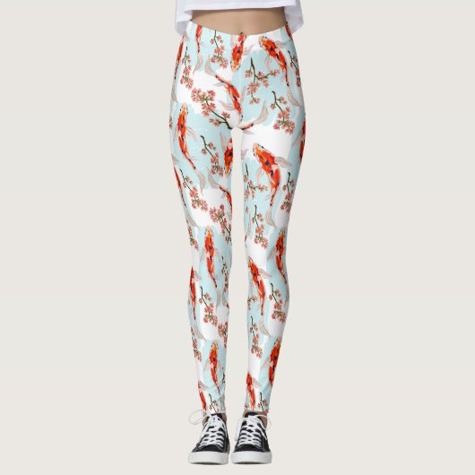 Leggings de poissons de Koi (Devant)