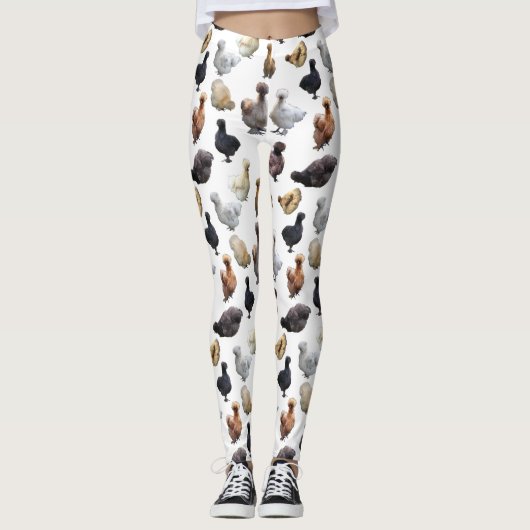Leggings de poulets de Silkie Bantam (Devant)