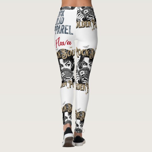 Leggings de puissance dorée pour femmes (Dos)