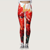 Leggings - De rode rozen (Voorkant)