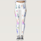Leggings de Saint Valentin, Baiser de Giraffes (Devant)