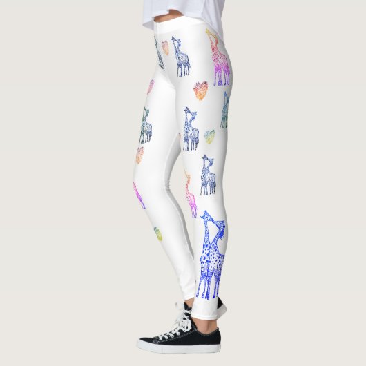 Leggings de Saint Valentin, Baiser de Giraffes (Gauche)