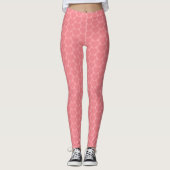 Leggings de Saint Valentin Coeurs roses Leggings (Devant)