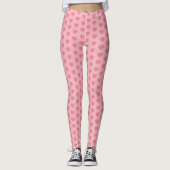 Leggings de Saint Valentin Coeurs roses Leggings (Devant)