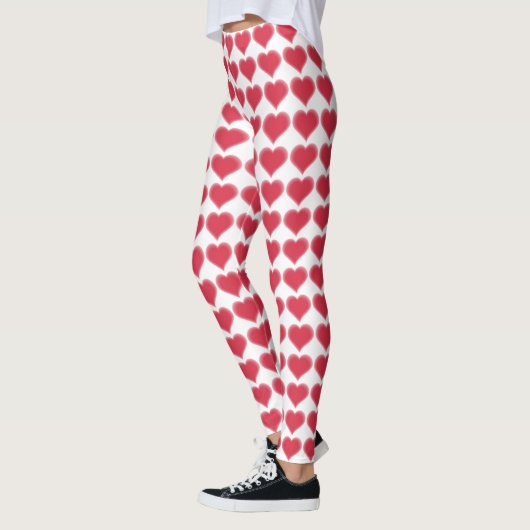 Leggings de Saint Valentin Coeurs roses Leggings (Gauche)