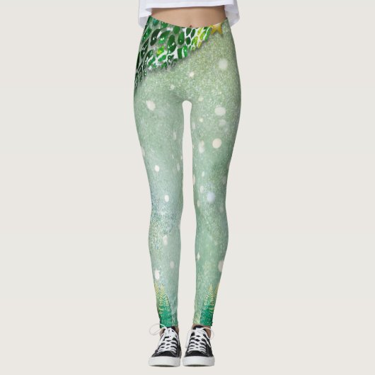 Leggings de sapin vert (Devant)