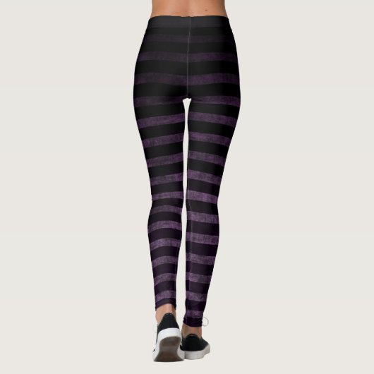 Leggings de sorcière Grunge noir & violet Ombre Gr (Dos)