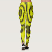 🟨 Leggings de sport à rayures verticales jaunes � (Dos)