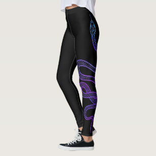 Leggings de sport Black Snake Modern Sketch Gym