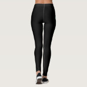 Leggings de sport noir sarcelle pour forme physiqu (Dos)