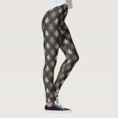 Leggings de style Art déco moderne noir, blanc et (Droite)