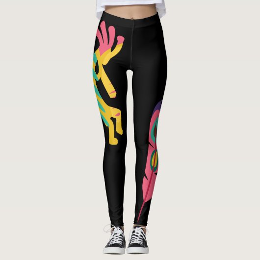 Leggings de style indien américain Kokopelli (Devant)