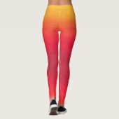 Leggings de style jaune, orange et rouge ombre (Dos)