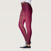 Leggings de style magenta doré (Gauche)