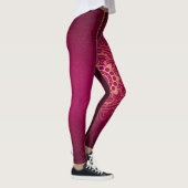 Leggings de style magenta doré (Droite)