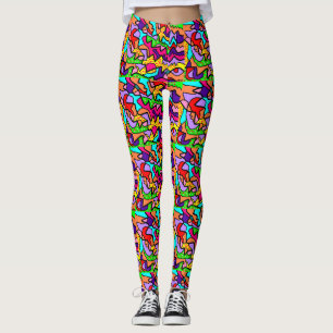 leggings de stylistes Zany multi-motifs