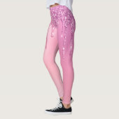 Leggings De superbes gouttes d'or rose rose et de parties s (Gauche)