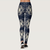 Leggings de symétrie de fleur de minuit (Dos)