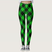 Leggings de tarte vert noir (Devant)