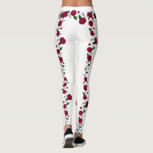 Leggings de tatouage à la vigne rose