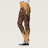 Leggings de tigre con color naranja derramado (Gauche)