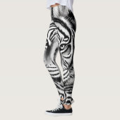 Leggings de tigres noirs et blancs (Gauche)