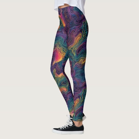 Leggings de topographie cosmique - Amusants (Gauche)