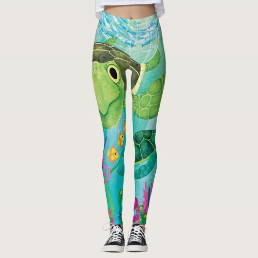 Leggings de tortues marines (Devant)
