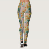Leggings de tournesol Abstraits (Dos)