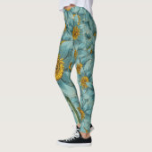 Leggings de tournesol turquoise et jaune (Gauche)
