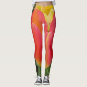 Leggings de tulipe orange/rose (Devant)