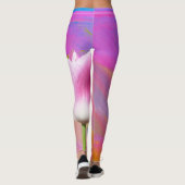 Leggings de tulipe rose violet (Dos)