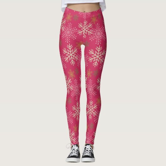Leggings de vacances pour flocon de neige d'hiver  (Devant)