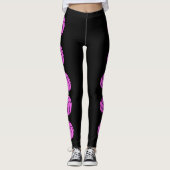 Leggings de volley-ball rose personnalisables (Devant)