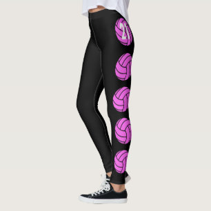 Leggings de volley-ball rose personnalisables