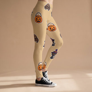Leggings de yoga en noir pour Halloween pour femme