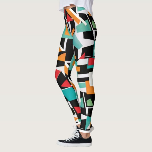 Leggings de yoga géométrique (Gauche)