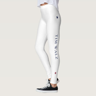 Leggings de yoga Harris-Walz blanc avec étoiles