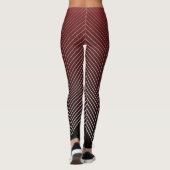 Leggings de Yoga Illusion Noire Rouge (Dos)