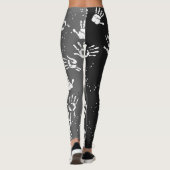 Leggings de yoga noir blanc (Dos)