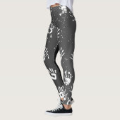 Leggings de yoga noir blanc (Gauche)